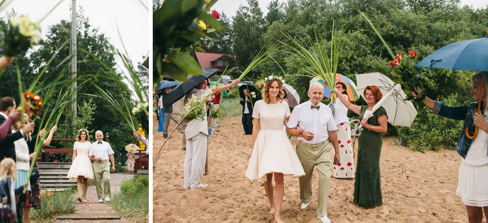 Kāzu ceremonija pie jūras