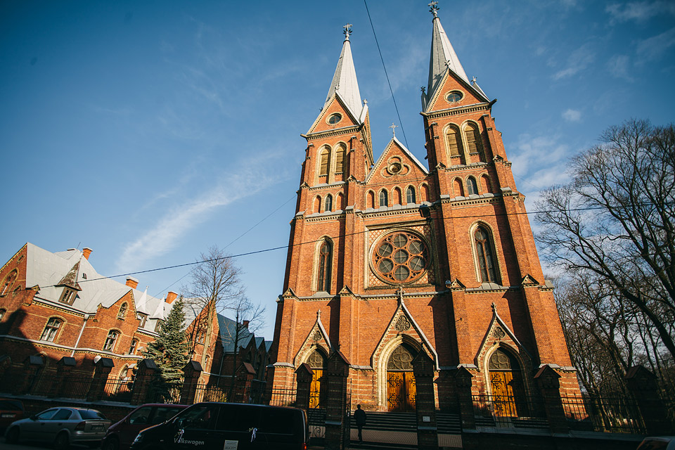 Baltic Wedding in Church in Riga