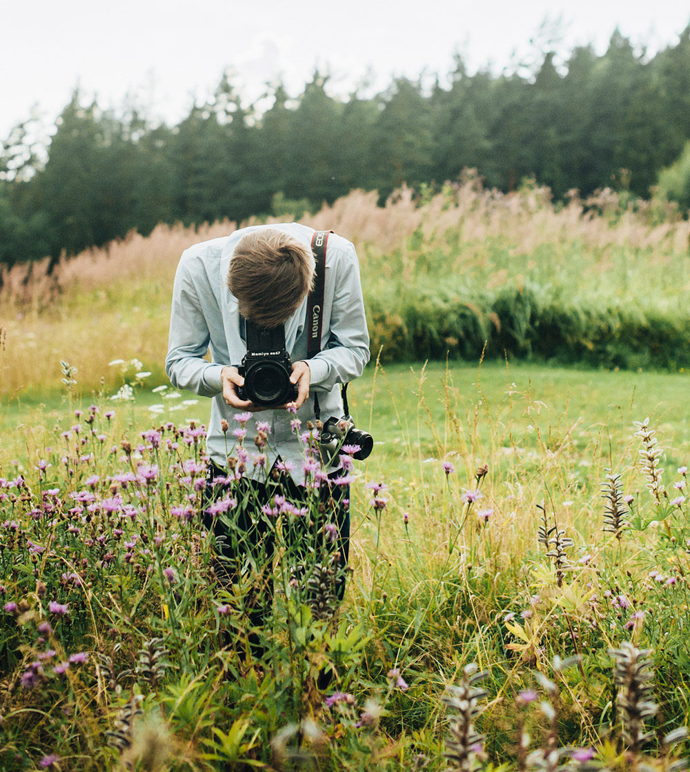 Film camera wedding photographer