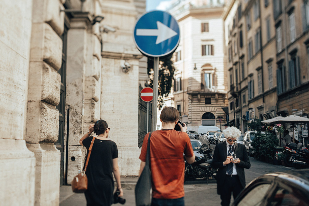 street photographers in Rome photo by Liene Petersone